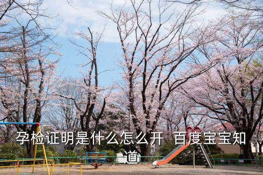 孕檢證明是什么怎么開  百度寶寶知道