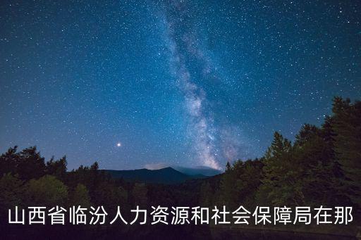 山西省臨汾人力資源和社會保障局在那