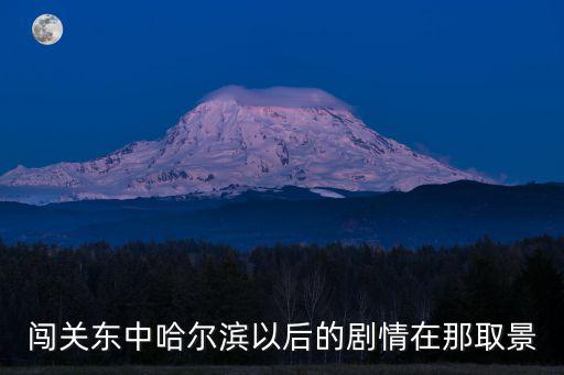 闖關東中哈爾濱以后的劇情在那取景