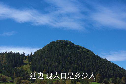 延邊 現(xiàn)人口是多少人