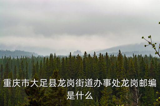 重慶市大足縣龍崗街道辦事處龍崗郵編是什么