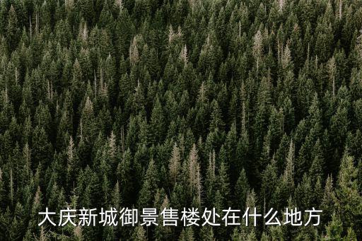 大慶新城御景售樓處在什么地方