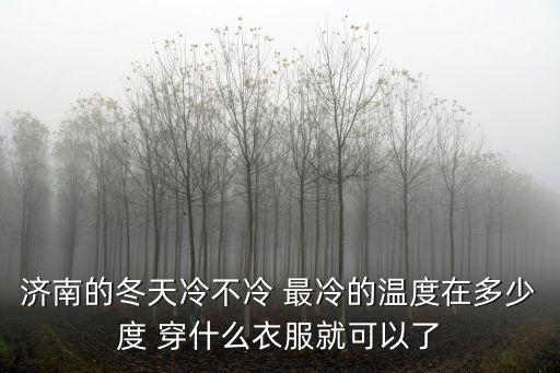 濟南的冬天冷不冷 最冷的溫度在多少度 穿什么衣服就可以了