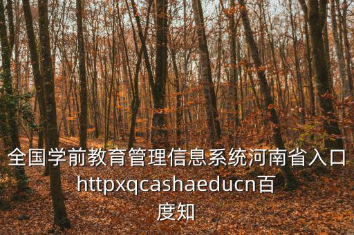 全國(guó)學(xué)前教育管理信息系統(tǒng)河南省入口httpxqcashaeducn百度知