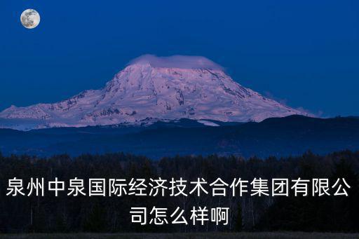 中泉，泉州中泉國際經(jīng)濟技術(shù)合作集團有限公司怎么樣啊