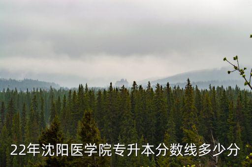 沈陽醫學院分數線，沈陽醫學院的入取分數線