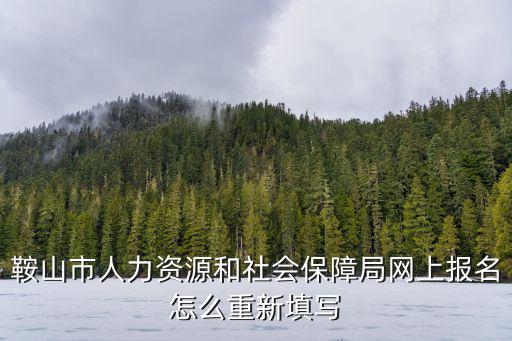 鞍山市人力資源和社會(huì)保障局網(wǎng)上報(bào)名怎么重新填寫
