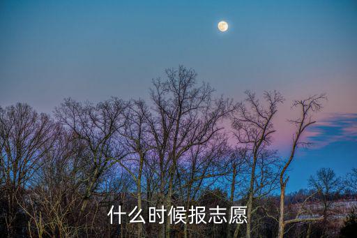 志愿填報時間，什么時候報志愿