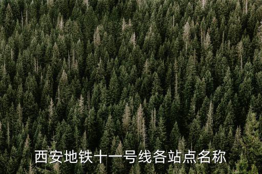 西安地鐵十一號(hào)線各站點(diǎn)名稱