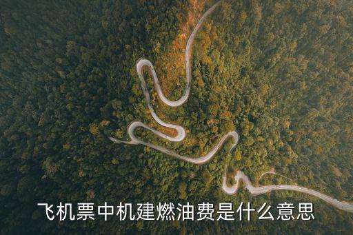 飛機票中機建燃油費是什么意思