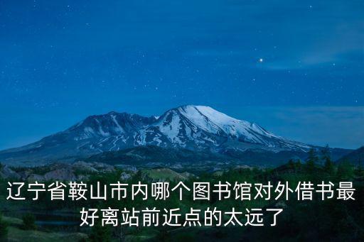 鞍山市圖書館，鞍山市圖書館 如何登陸