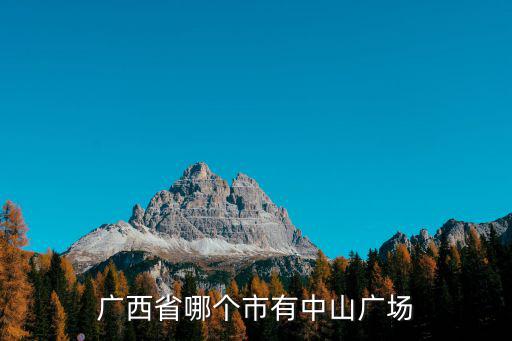 中山廣場，廣西省哪個市有中山廣場
