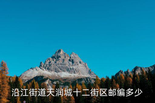 沿江街道天潤城十二街區郵編多少