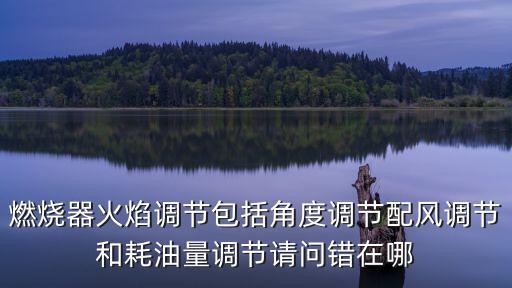 燃燒器火焰調(diào)節(jié)包括角度調(diào)節(jié)配風調(diào)節(jié)和耗油量調(diào)節(jié)請問錯在哪