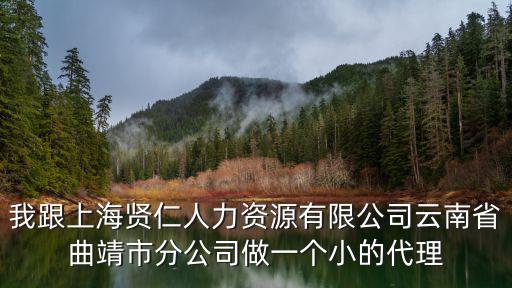 我跟上海賢仁人力資源有限公司云南省曲靖市分公司做一個小的代理