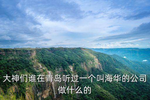 大神們誰在青島聽過一個叫海華的公司做什么的