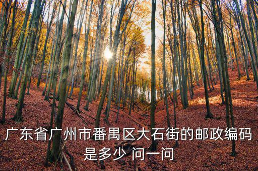大石街，廣州番禺大石街是哪個(gè)鎮(zhèn)上的