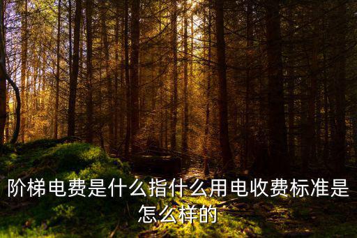 階梯電費(fèi)是什么指什么用電收費(fèi)標(biāo)準(zhǔn)是怎么樣的