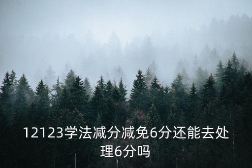 12123學法減分減免6分還能去處理6分嗎