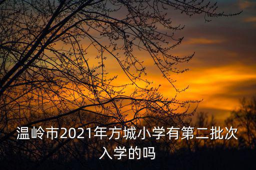 溫嶺市2021年方城小學(xué)有第二批次入學(xué)的嗎