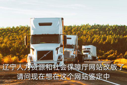 遼寧人力資源和社會保障廳網站改版了請問現在想在這個網站鑒定中