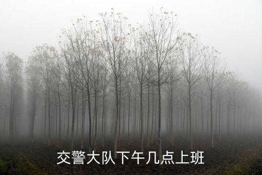 交警大隊(duì)下午幾點(diǎn)上班