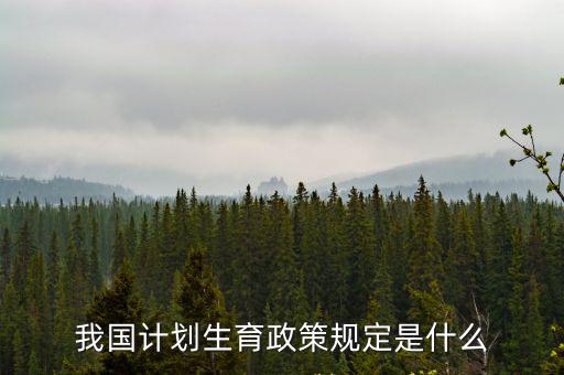 國家生育政策，我國計劃生育政策規(guī)定是什么
