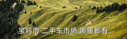 寶雞市 二手車市場(chǎng) 哪里都有