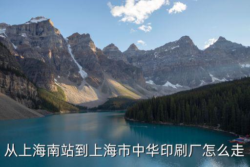從上海南站到上海市中華印刷廠怎么走