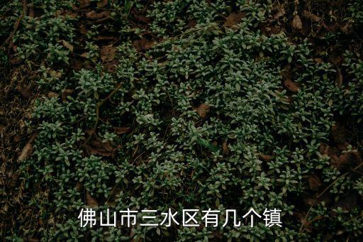 佛山市三水區(qū)有幾個鎮(zhèn)
