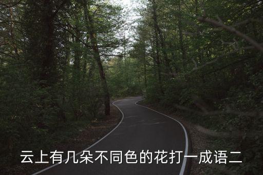云上有幾朵不同色的花打一成語二