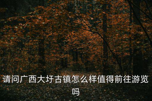 請問廣西大圩古鎮怎么樣值得前往游覽嗎