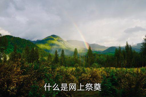 什么是網上祭奠