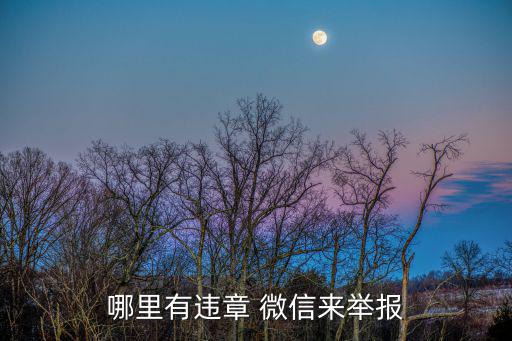 哪里有違章 微信來舉報