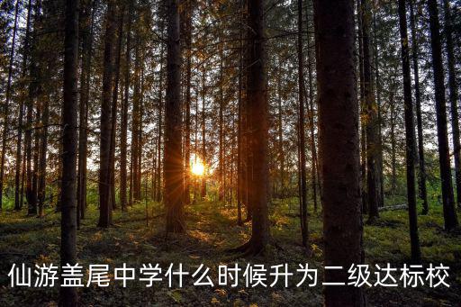 仙游蓋尾中學(xué)什么時候升為二級達標校