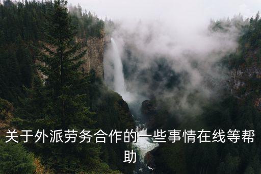 關于外派勞務合作的一些事情在線等幫助