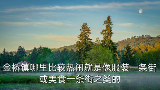金橋鎮(zhèn)哪里比較熱鬧就是像服裝一條街或美食一條街之類的
