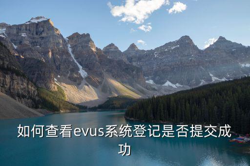 如何查看evus系統登記是否提交成功