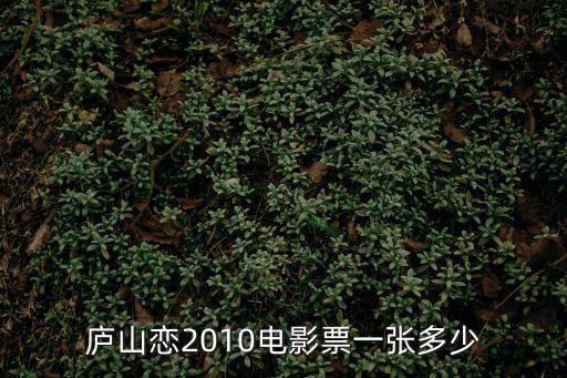 廬山戀電影院，廬山戀2010電影票一張多少