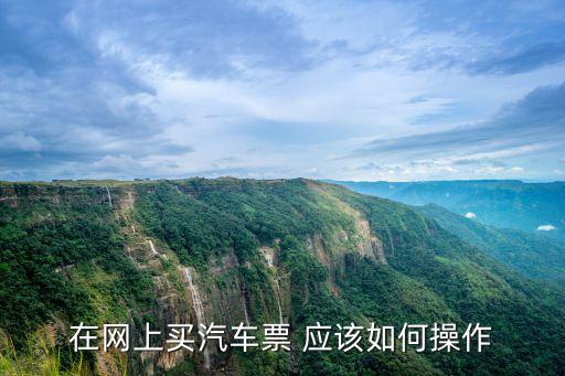 在網上買汽車票 應該如何操作