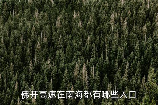 佛開高速，佛開高速是那一個交警中隊
