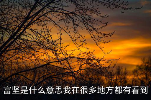 富堅是什么意思我在很多地方都有看到