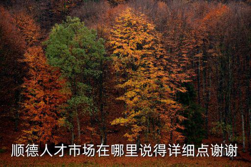順德人才，佛山順德地區(qū)那有大型的人才市場(chǎng)