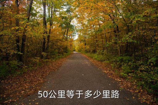 50公里等于多少里路