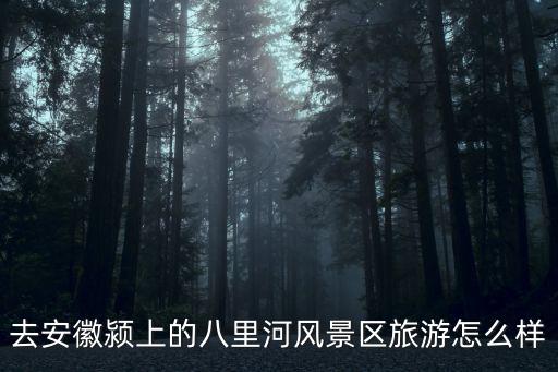 潁上尤家花園，去安徽潁上的八里河風景區旅游怎么樣