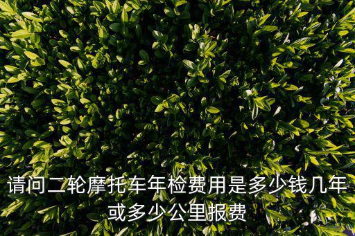 請問二輪摩托車年檢費(fèi)用是多少錢幾年或多少公里報(bào)費(fèi)