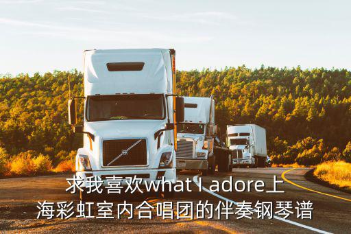 求我喜歡what I adore上海彩虹室內(nèi)合唱團(tuán)的伴奏鋼琴譜