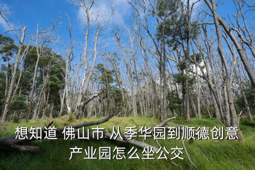 想知道 佛山市 從季華園到順德創意產業園怎么坐公交