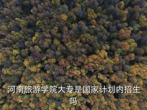 河南文旅通， 河南旅游學院大專是國家計劃內招生嗎
