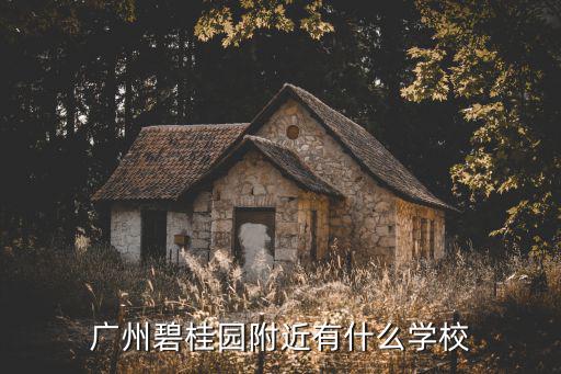 廣州碧桂園附近有什么學(xué)校